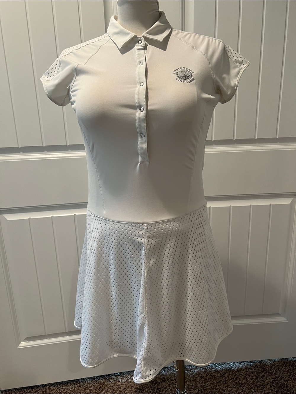 Sunice White Circle Skater Golf & Tennis Skirt